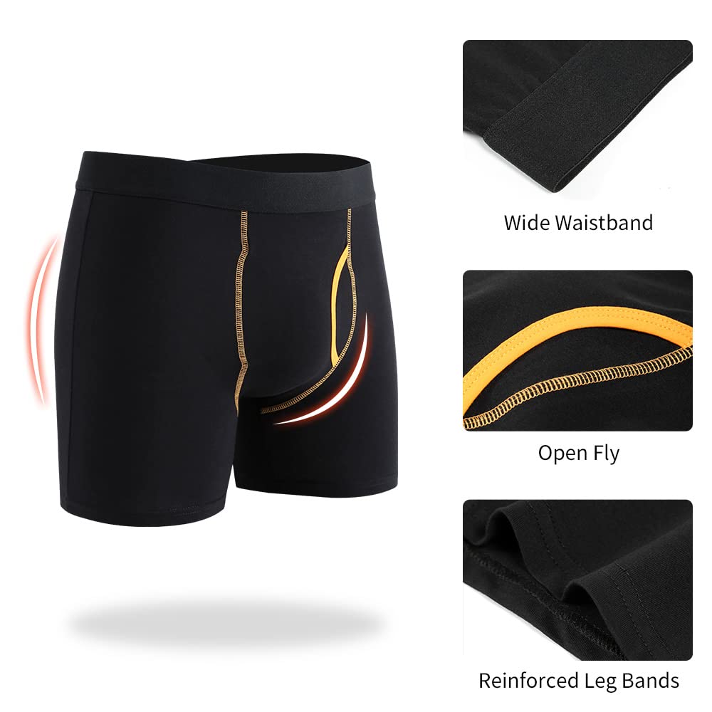 Boxer Uomo 5 Pack Boxer Briefs Cotone Elasticizzati Mutande
