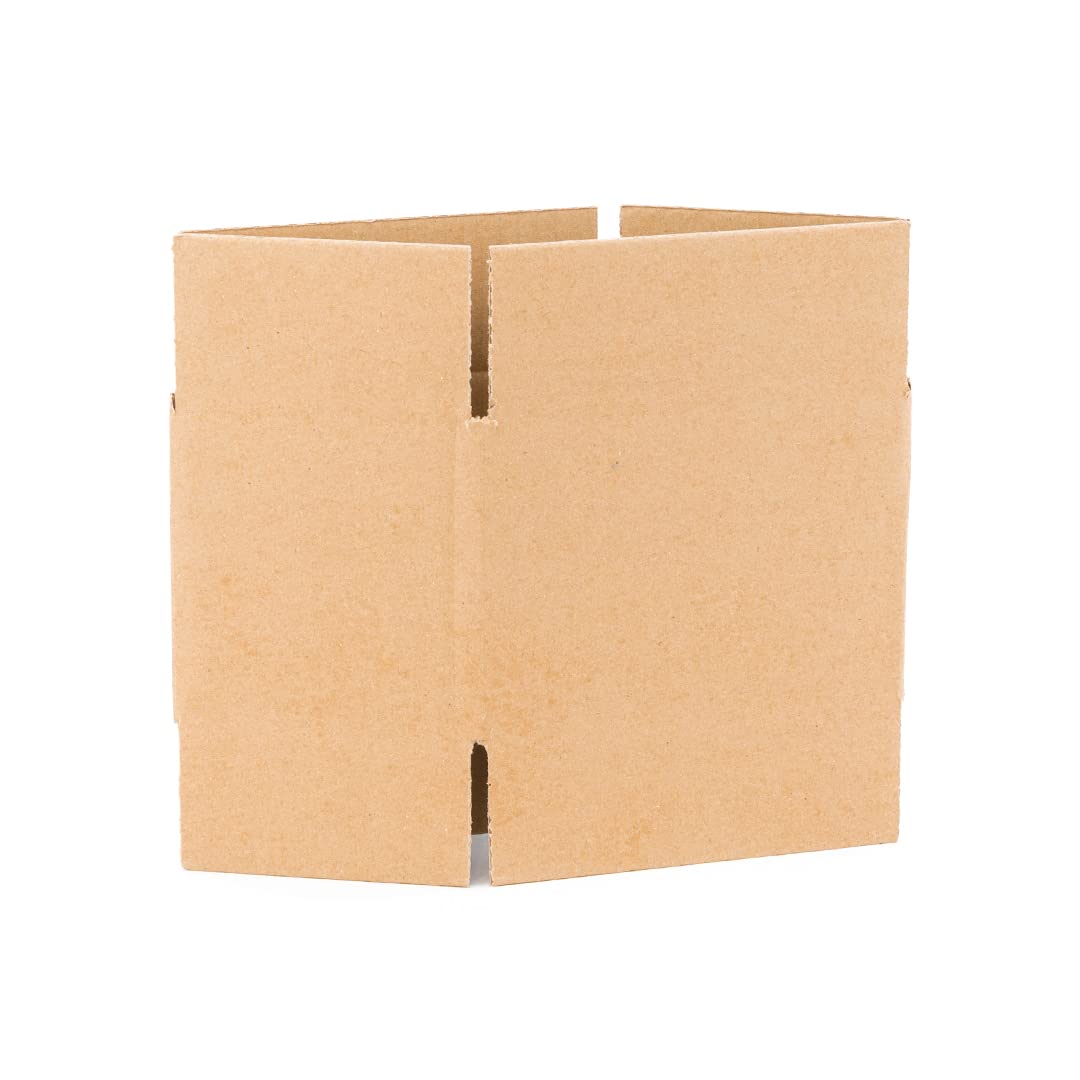 Confezione da 25 Scatole di Cartone Rinforzato con Pareti Singole, 15x10x10 cm - Prodotto nell'UE con Cartone Riciclato, Resistente per Spedizioni, Stoccaggio e Traslochi