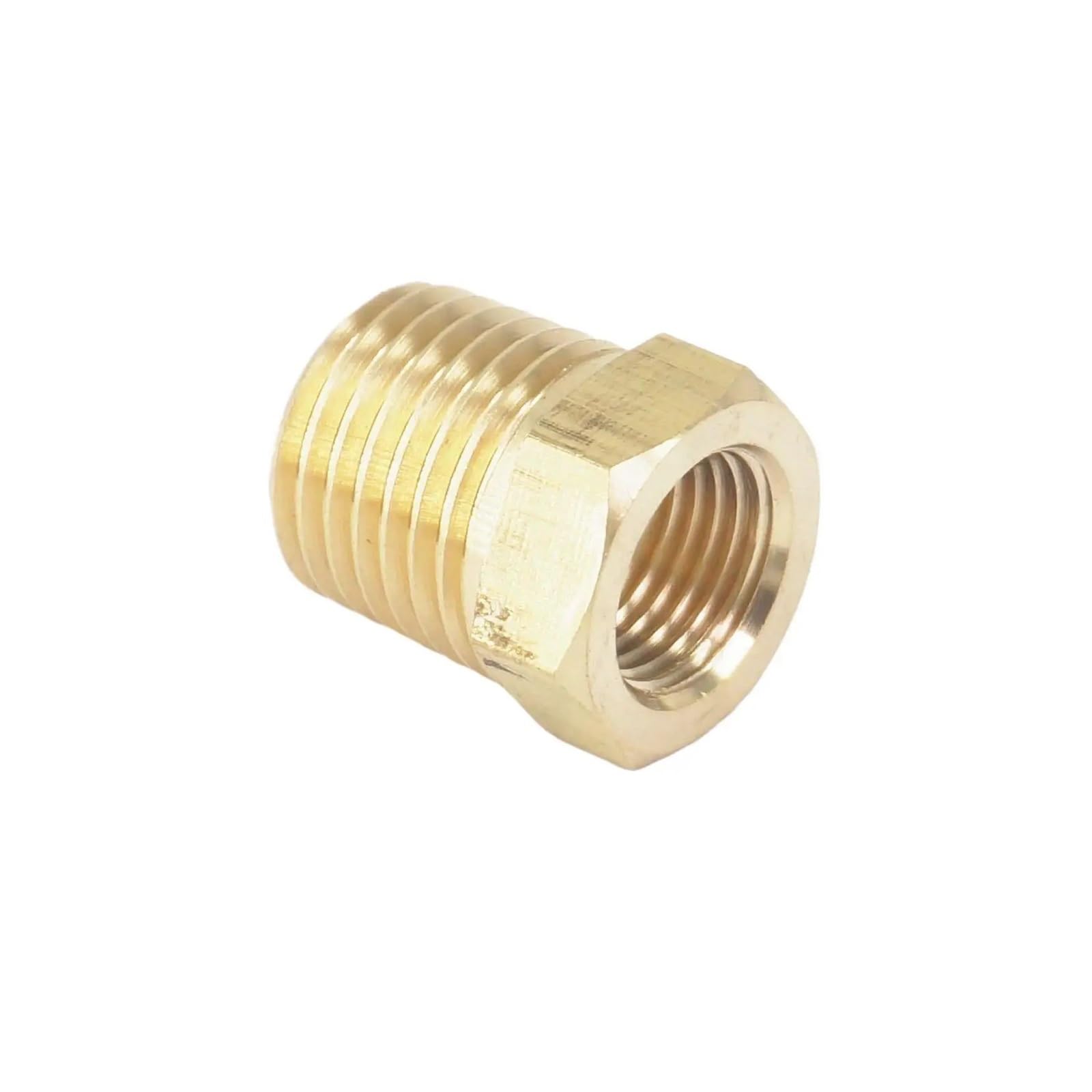 Brass Pipe Fitting Coupler 1/4" NPT Male x 1/8" NPT Female Reducing Bushing Brass Pipe Fitting Connector 229 PSI
