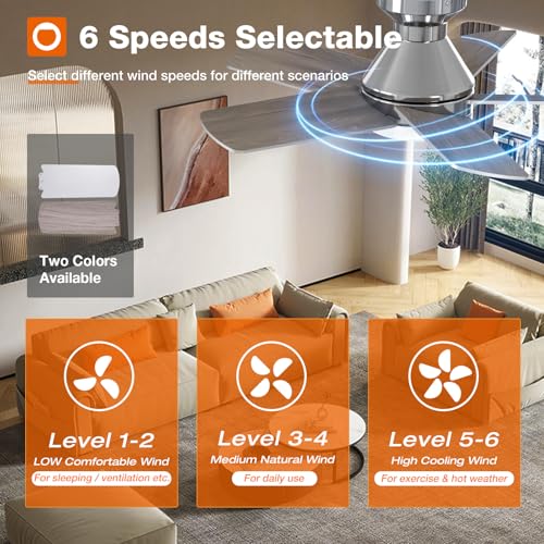 Image of addlon Ceiling Fans with Lights, 32 inch Low Profile Ceiling Fan with Light and Remote Control, Flush Mount, Reversible, 3CCT, Dimmable, Quiet, Nickel Small Ceiling Fan for Bedroom Indoor /Outdoor Use