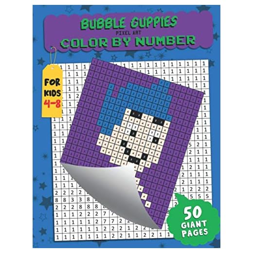 Bubble Guppies Color by Number: Pixel Art - Extreme Challenges to Complete and Color for Kids