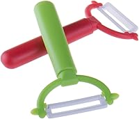 Zittop Premium Ceramic Vegetable Peeler - 90° Rotating Blade for Carrots, Potatoes, Zucchini, Cheese & Curls - Ergonomic, Rust-Free