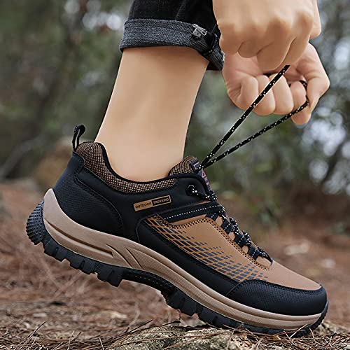 hongrenamz Trekking Shoes Men's Waterproof Low Rise Outdoor Lightweight Non-Slip Hiking Trail Sneakers4