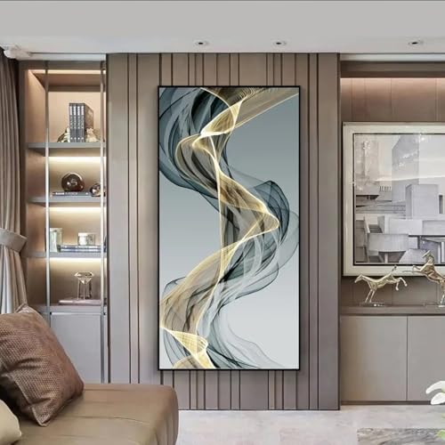 Affiches en soie et belles impressions de toile abstraite moderne 65x130cm