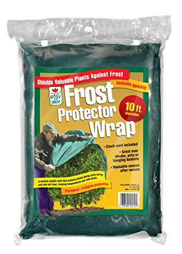 Easy Gardener 40010 Protector Wrap w/Cinch Cord Shields Plants Against Frost, 10 feet, Brown
