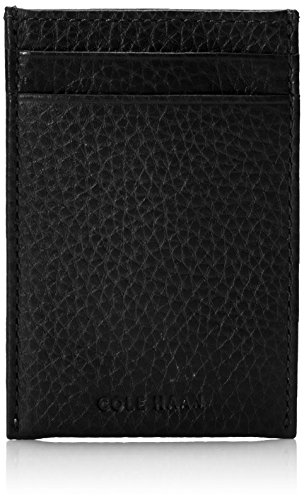 Cole Haan Men's Wayland Card Holder with Money Clip, Black, One Size
