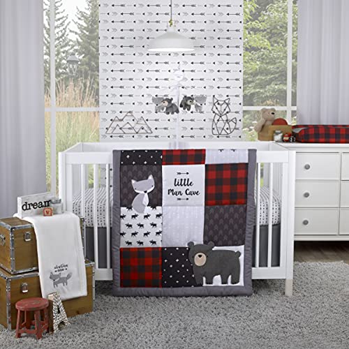 Image of Little Love by NoJo Little Man Cave Ivory and Black Arrows Nursery Fitted Crib Sheet