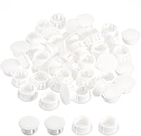 Vista 9 de uxcell Tapones de agujero de plástico de 3/8 pulgadas, 110 piezas de panel de tipo empotrado, cierre a presión, tapones de bloqueo para muebles