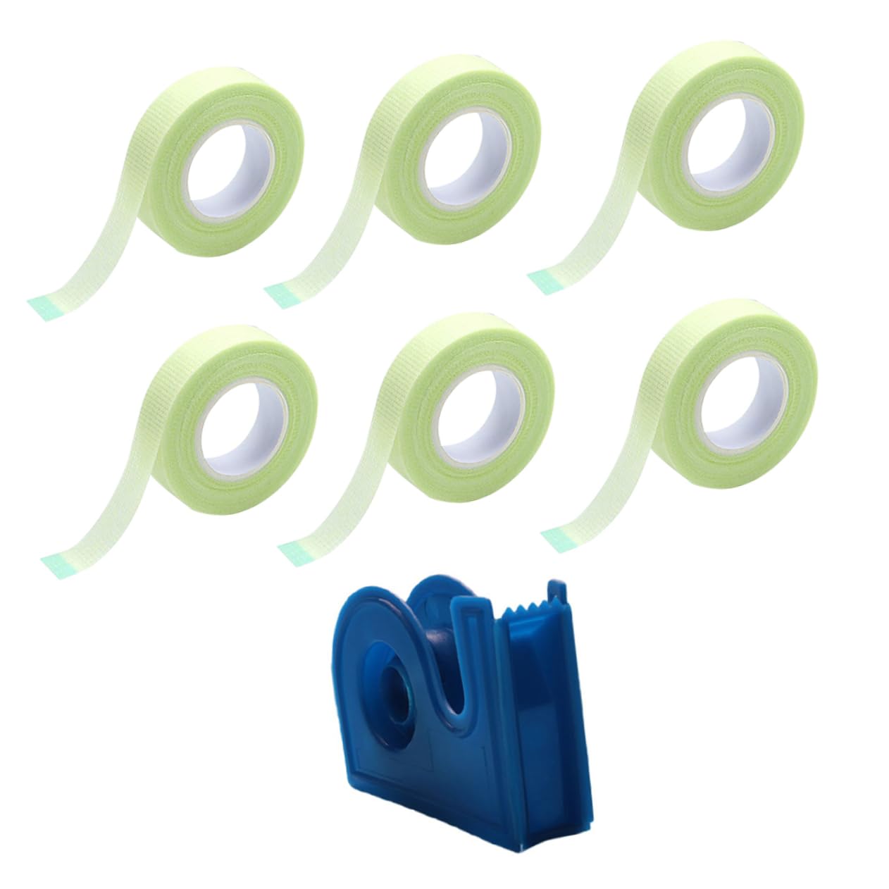 MERRYHAPY 1 Grafting Eyelash Tape Fabric Lash Tape Medical Tape Green Eyelash Tape Green Duct Tape Eyelash Applicator Adhesive Eyelash Lashes Tool Eyelash Tool Eyelash Patches Blue Abs