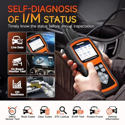 FOXWELL NT630 Plus OBD2 Scanner with ABS and SRS, 2025 ABS Auto Bleed Scan Tool Brake SRS Scanner Live Data, Car Code Reader Diagnostic Tool Bidirectional Scanner with SAS Oil Light