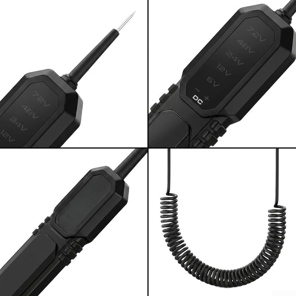 Comprobador de voltaje para coche, 12 V/24 V, indicador LED, luz de prueba