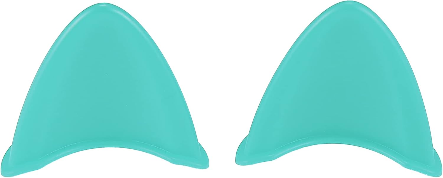 Motoforti 2pcs Cat Ears Style Attachments Helmet Decoration Accessories Self Adhesive Universal Helmet Cover Sticker for Motorcycle Bicycle Scooter Blue TPU