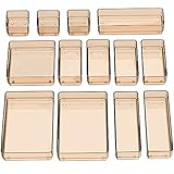 SMARTAKE 13-Piece Drawer Organizer with Non-Slip Silicone Pads, 5-Size Desk Drawer Organizer Trays...