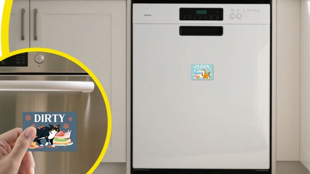 Imán para lavavajillas rectangular, diseño doble cara miniatura 7