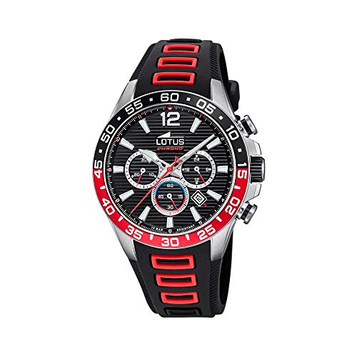 Preisvergleich Produktbild Lotus Herren Chronograph Quarz Uhr mit Gummi Armband 18697 / 4