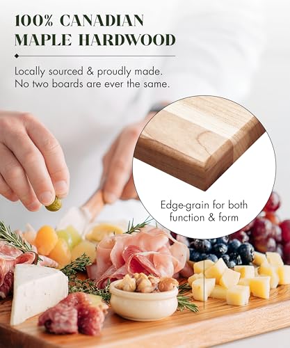 Tabla de cortar rectangular de madera maple 24x18x0.75 in miniatura 2