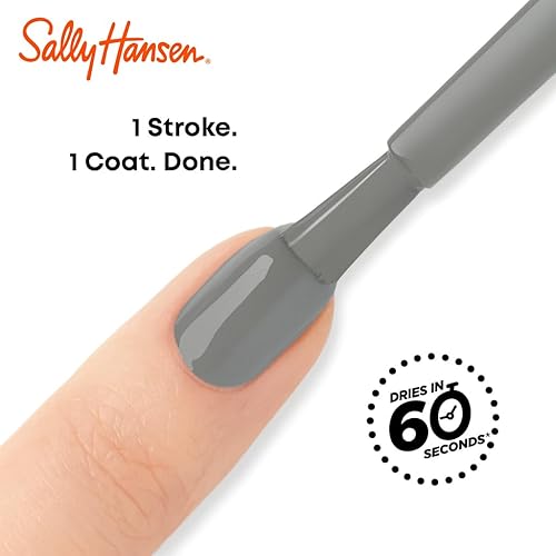 Miniatura 5 de Sally Hansen, Insta-Dri - Esmalte para uñas en color negro con brillos, tono Powerslide