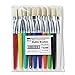 Charles Leonard Creative Arts Flat Tip Paint Brushes, Short Stubby Plastic Handle with Hog Bristle, 7.5 Inch, Assorted Colors, 10-Pack (73290)