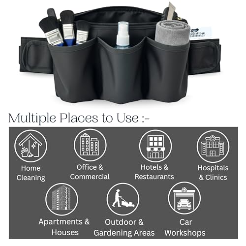 Image of PAHAL Infantory Utility Tool Belt 3 Pocket | Professional Waist Tool Pouch for Electrician, Carpenter, Plumber & Repair Work