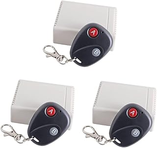 DOITOOL Switch Transmitter 3pcs Rf Light with Receiver Self-Locking Relay Ch Mhz Momentary V Dc Momentary Switch Receiver