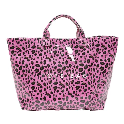 Leopard Print Fashion Tote Bag Large Capacity Designer Handbag Stylish Commuting Bag Shopping Bag Outdoor Travel Bag