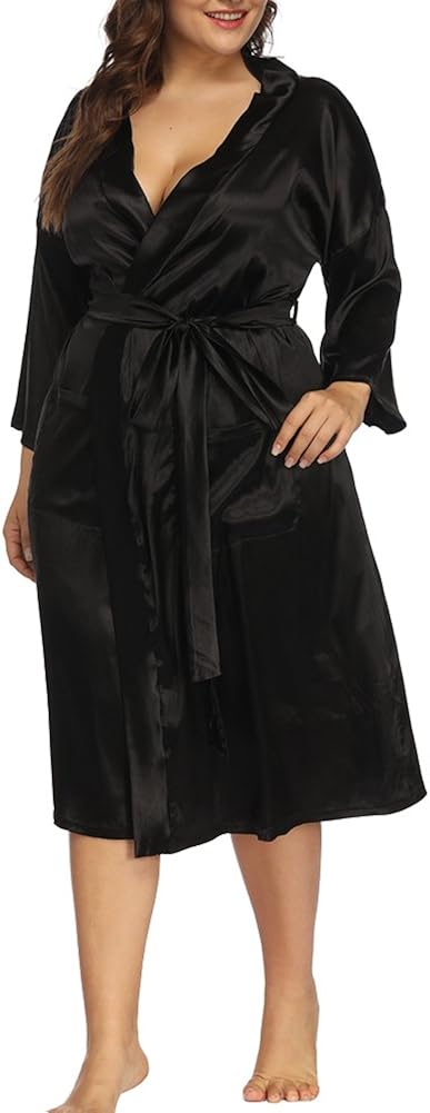 Plus size robes near me Clearance
