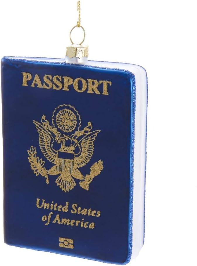 Glass Passport Ornament