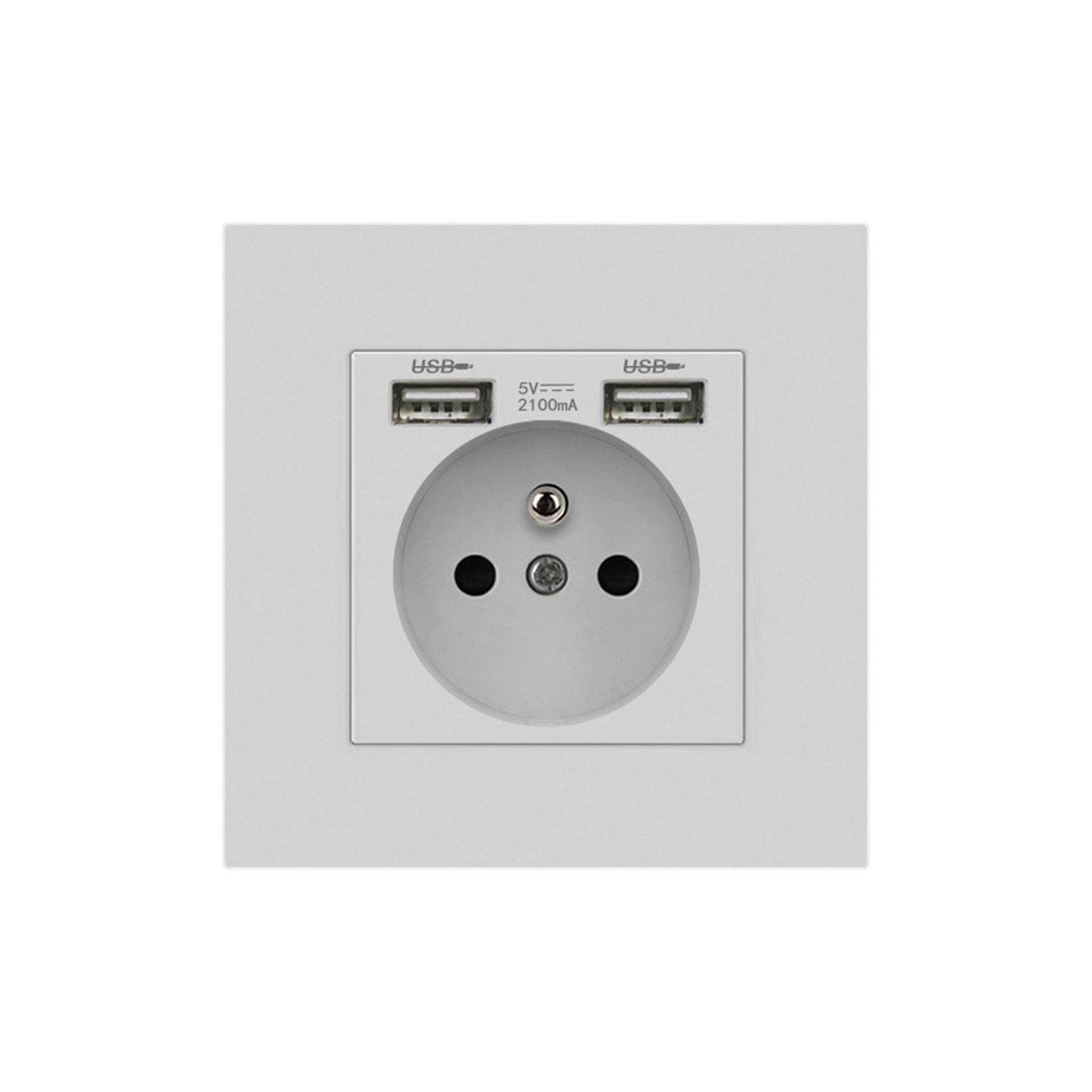 MYADDICTION Wall USB Power Socket Charging Port Socket with USB for Household Appliances White | Multipurpose Batteries & Power | Surge Protectors Power Strips | consumerelectronics-image-20