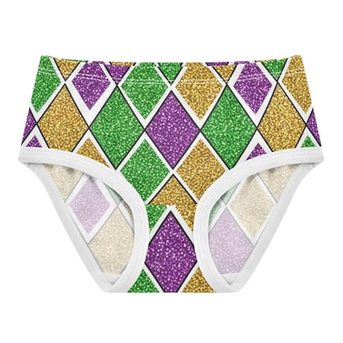 Florals Toddler Underwear Floral 2t Cotton Girl Panties Cute Bright Rhombic Diamond Gold Purple Briefs Underpants