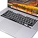 MOSISO Keyboard Cover Compatible with MacBook Pro 13 inch M2 2023, 2022, 2021 2020 M1 A2338 A2289 A2251&Compatible with MacBook Pro 16 2020 2019 A2141 Touch ID,Protective Silicone Skin, Black