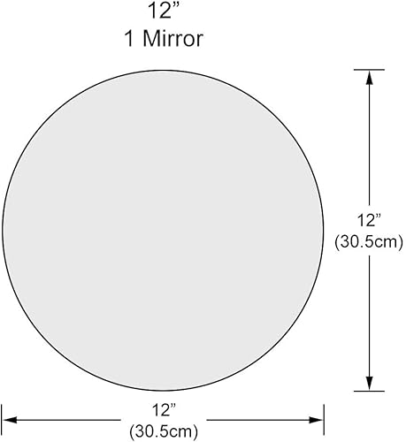 Miniatura 9 de Espejo redondo de cristal - 6 pulgadas para el hogar - 14 pulgadas de grosor - pulido plano