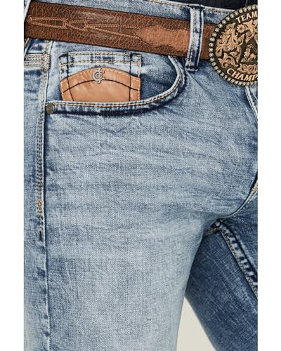 Cody James Men's Core Clover Leaf Light Wash Stretch Slim Straight Jeans - Ccho19j262
