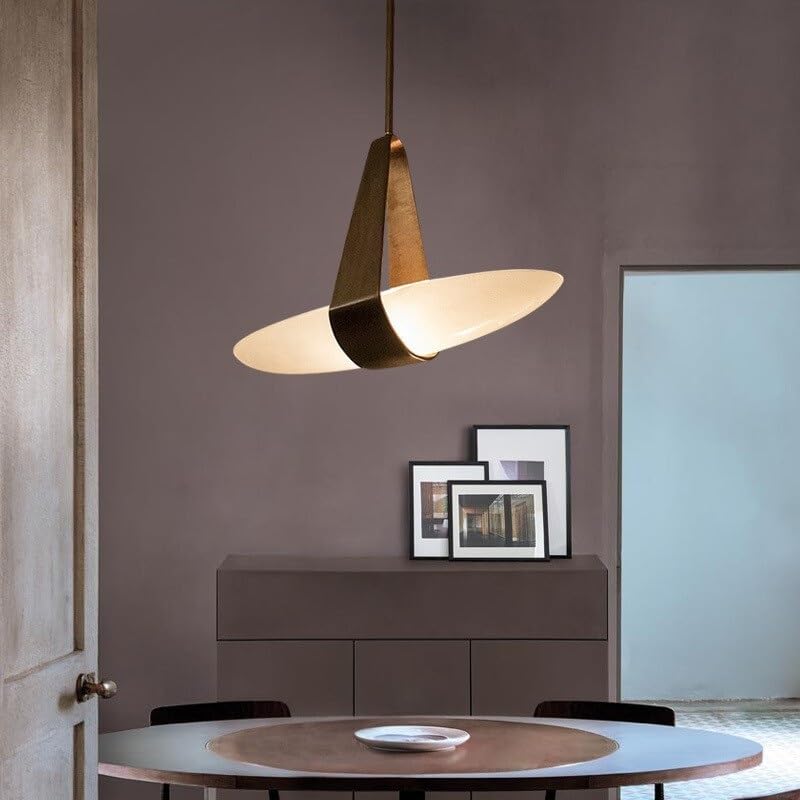 Lustre LED de design nordique moderne avec cuir noble
