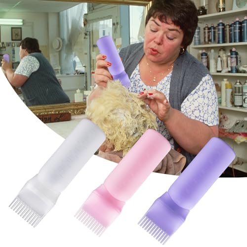 image for Cosywell Root Comb Applicator Bottle 6 Ounce Hair Dye Applicator Brush