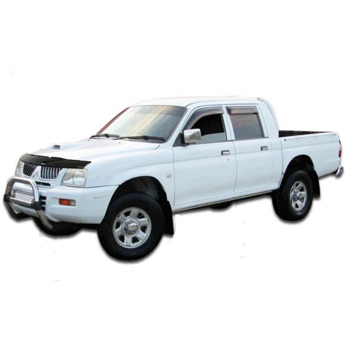 SCOUTT Deflettore Protezione Cofano per Mitsubishi L-200 1999-2006, Migliora l'Aerodinamica dell'Auto, e Spoiler, Nero