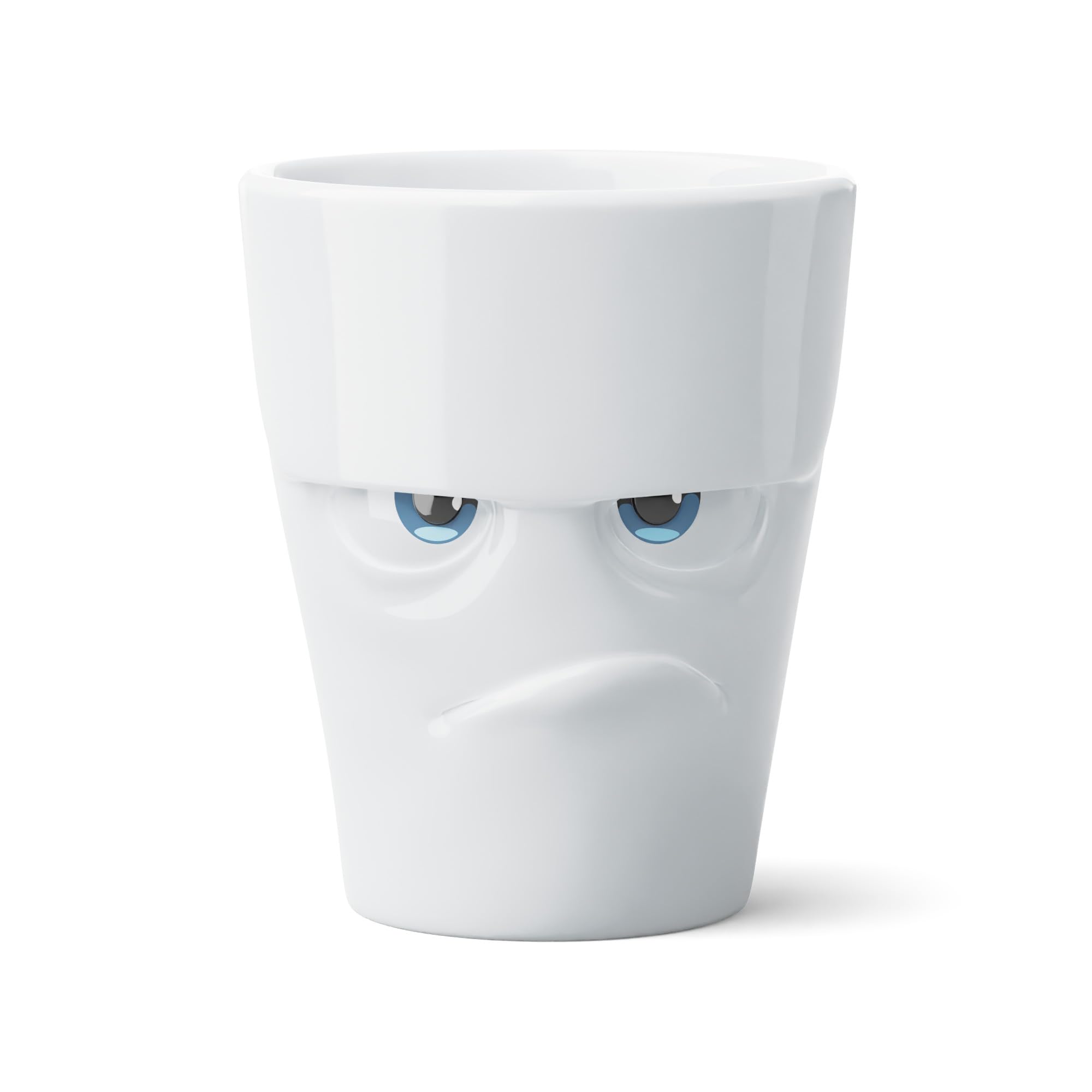 FIFTYEIGHT PRODUCTS/Taza con asa "GRUMMELIG" - Edición de Película - (porcelana, 350 ml, blanco, fabricado en Alemania)