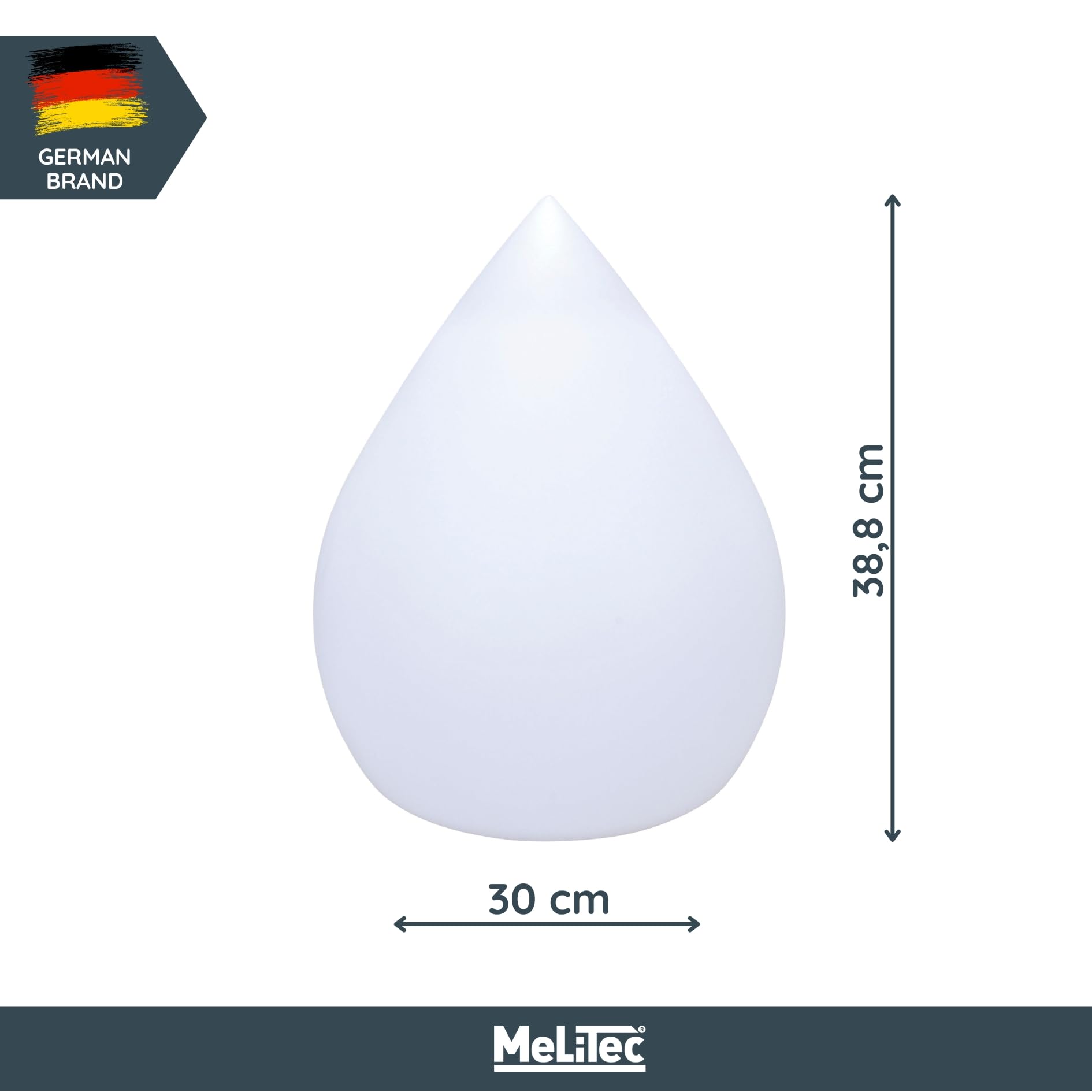 MeLiTec Solarlampe Bodenbeleuchtung Außen Innen USB Farbwechsel Durchmesser 30 cm Höhe 39 cm Kunststoff Tropfen