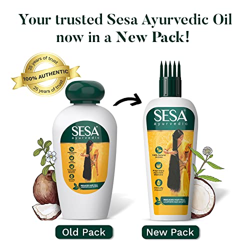 SESA Ayurvedic Medicinal Hair Care Kit for Hair Fall Control and Hair Growth | Ayurvedic Hair Oil - 200ml & Medicinal Shampoo - 200ml - Image 2
