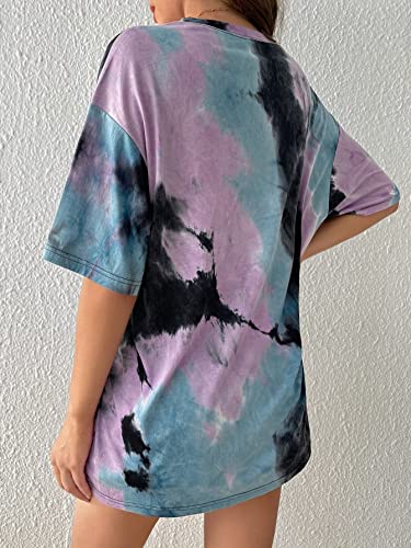 Womens Oversized Graphic Tees Moon Printed Tshirts Butterfly Shirt Vintage Summer Y2K Tops4