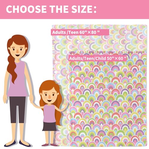 Yamihom COLORFUL RAINBOW Rainbows Blanket For Girls thumb #5