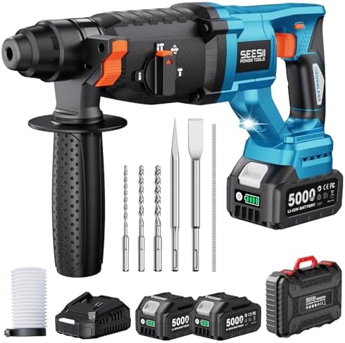 Seesii 3.2J Marteau Perforateur Sans Fil SDS-Plus: 850W Puissant,...