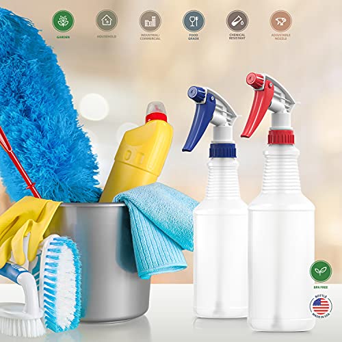 image for Bar5F Plastic Spray Bottles, Leak Proof, Empty 16 oz. Value Pack of 2 