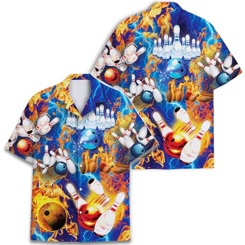 ACEPrints Camisa havaiana masculina casual com botões camisas havaianas masculinas manga curta camis