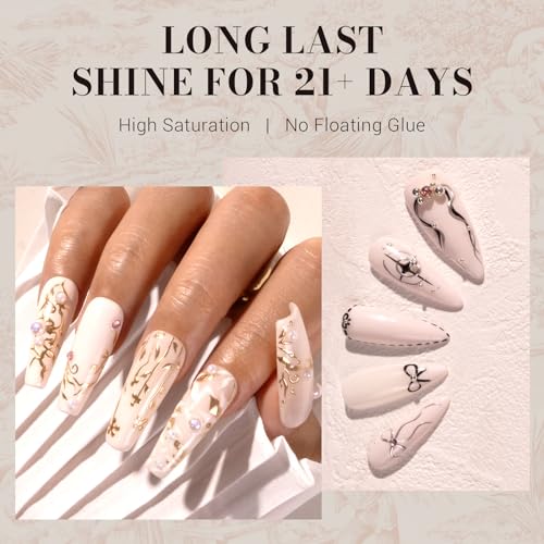 Image of MelodySusie Milky White Gel Nail Polish,0.5fl oz Nails Soak Off UV LED Pink White Gel Polish Gift for Women Nail Art Manicure Salon DIY Nail Design Decoration at Home-572-A2020