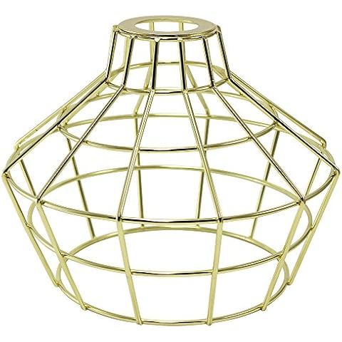 iLightingSupply 37-0114-10 Premium Mount Bulb Cage with Large Washer-Open Style-Polished Brass Cover