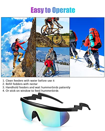Image of Frienda 3 Pairs 80s Retro Sunglasses Semi Rimless Zigzag