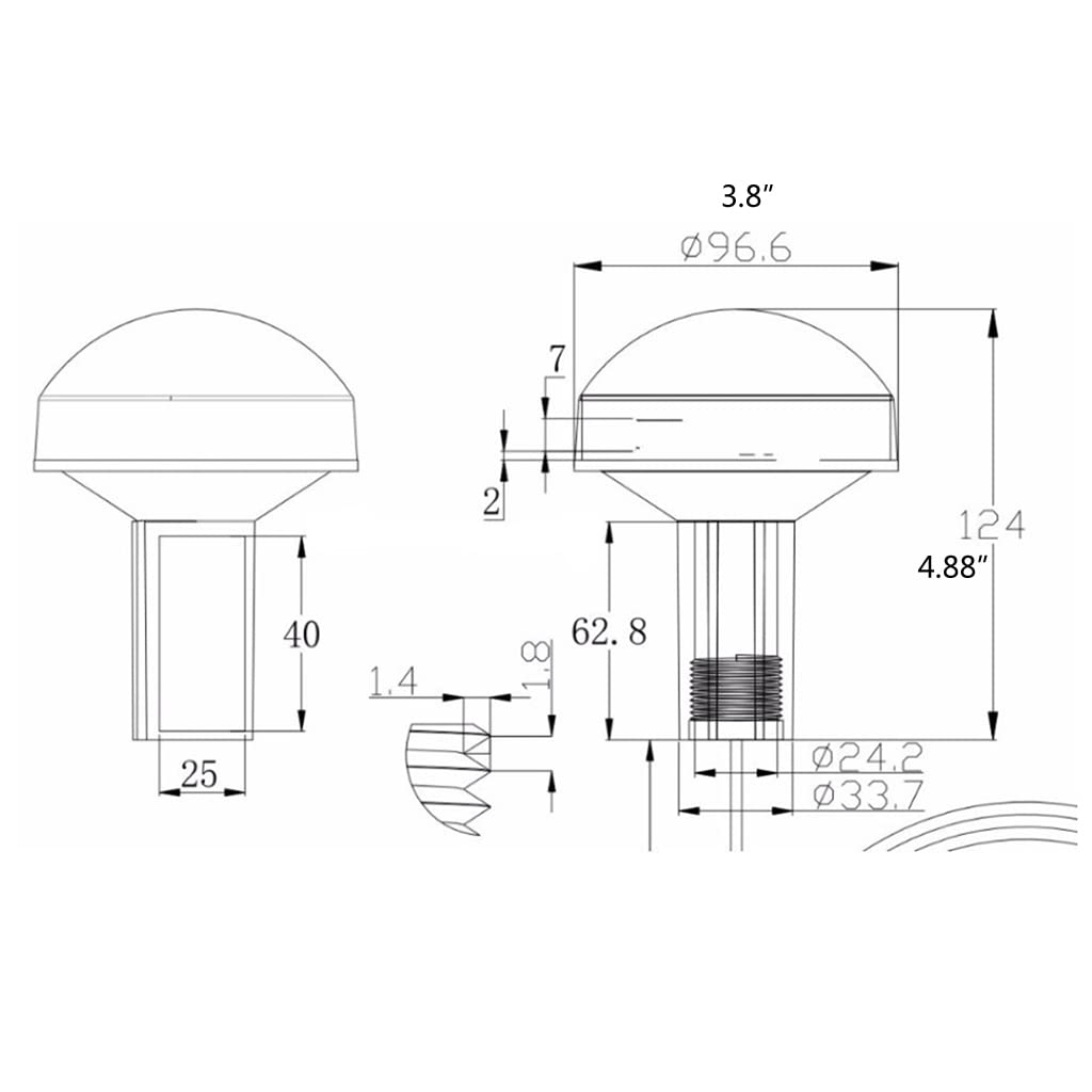 Antenne satellite marine de positionnement pour bateau, voiture, réception, antenne de synchronisation