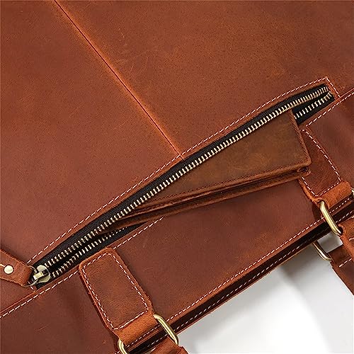 Mens Crossbody Messenger Bags Men's Leather Briefcase Handbag Shoulder Crossbody Bag for Work Business 7