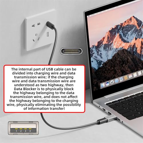 Image of xiwai 4pcs /lot USB 3.1 Data Blocker Type-A Male Female to USB-C Male Female Against Juice-Jacking Refuse Hacking Elimination Data Defender Protect Adapter Only for Power Charge