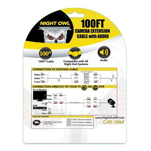 Canavis Security 100 Foot Bnc Video Power Audio Cable With Extensions #TOP3